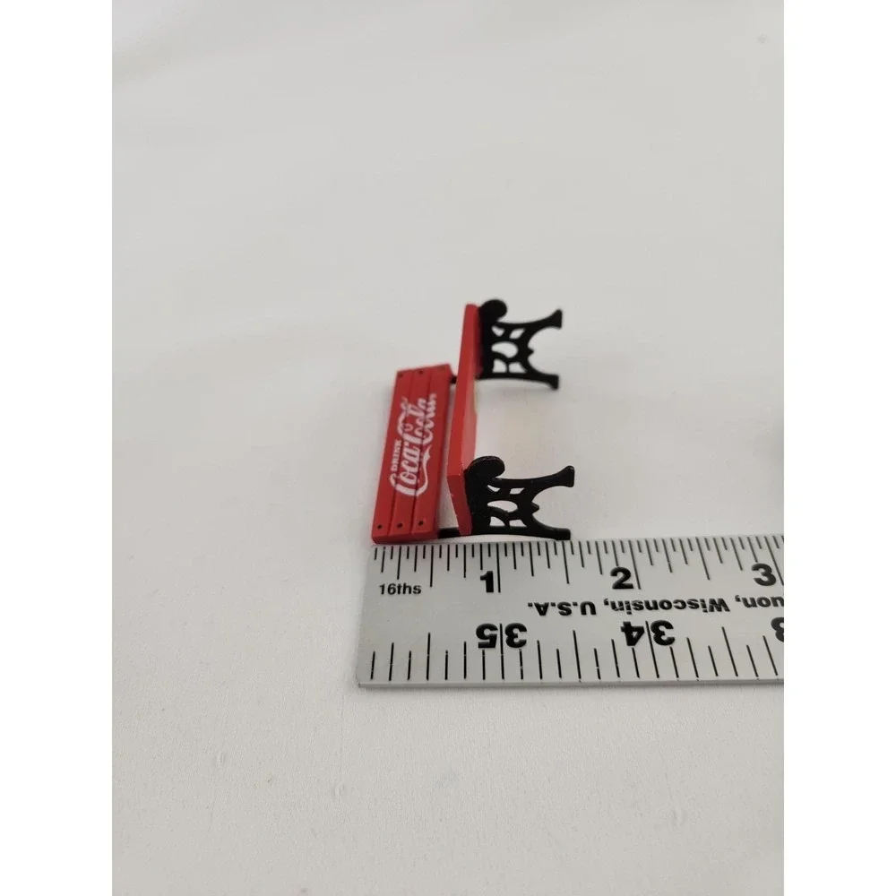 Vtg Coca Cola Christmas Town Square Collectible Park Bench #64319 COKE Train